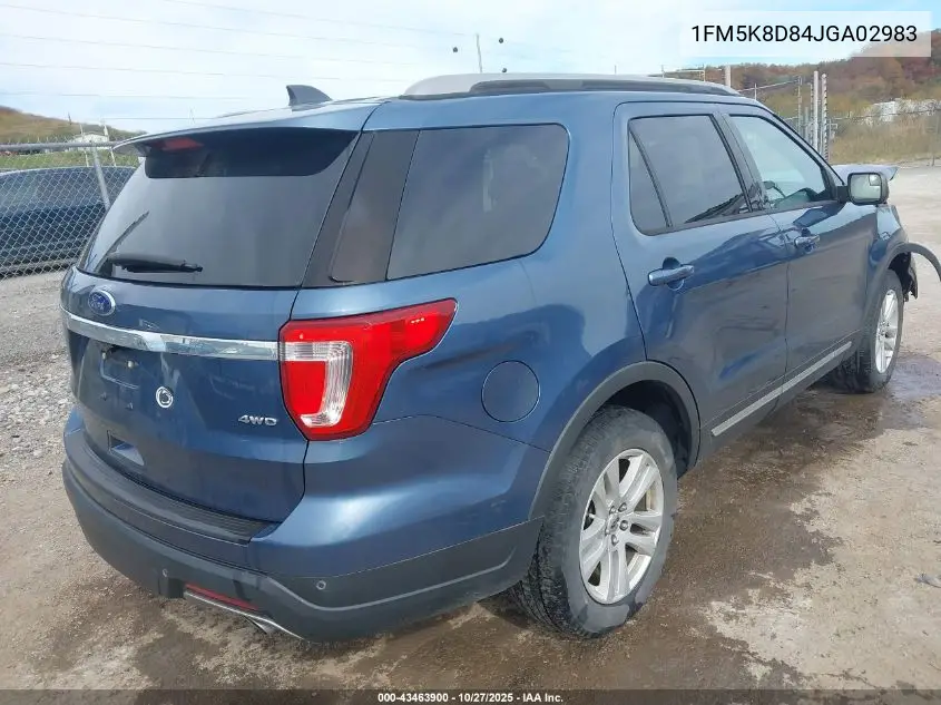 1FM5K8D84JGA02983 2018 Ford Explorer Xlt