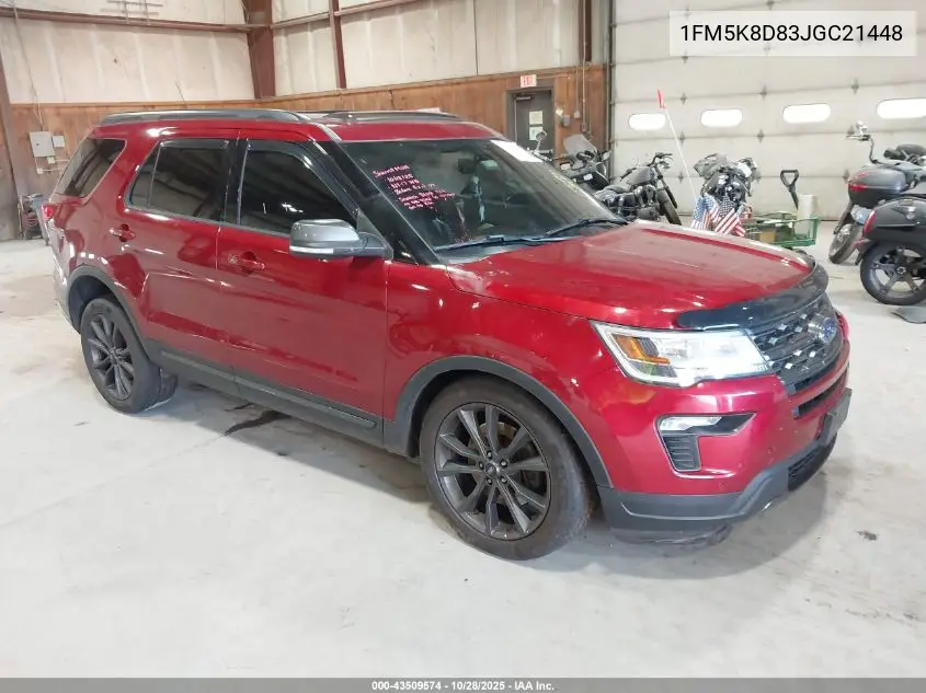 1FM5K8D83JGC21448 2018 Ford Explorer Xlt