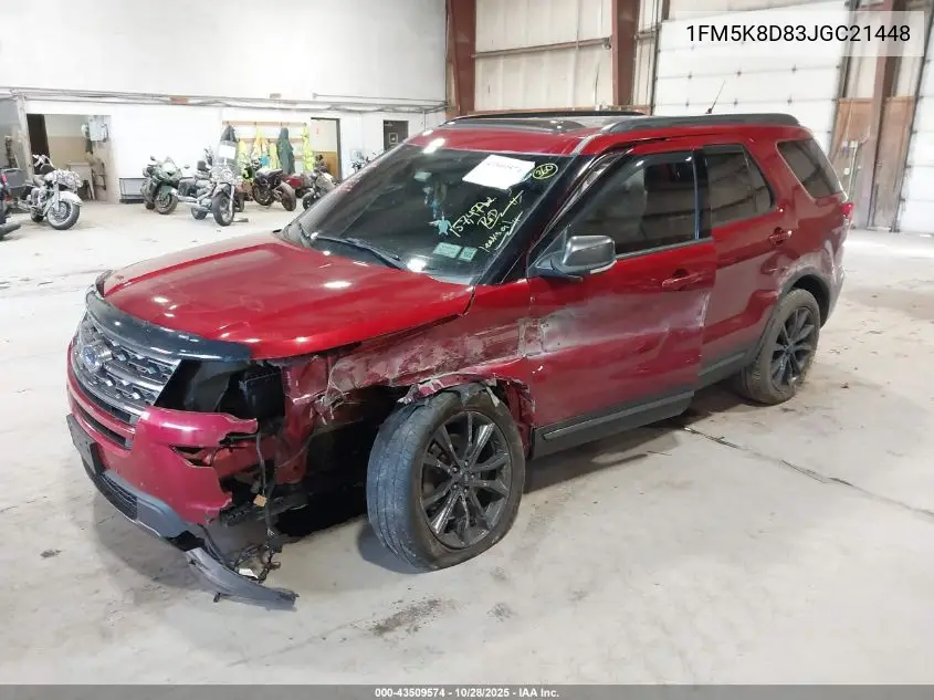1FM5K8D83JGC21448 2018 Ford Explorer Xlt