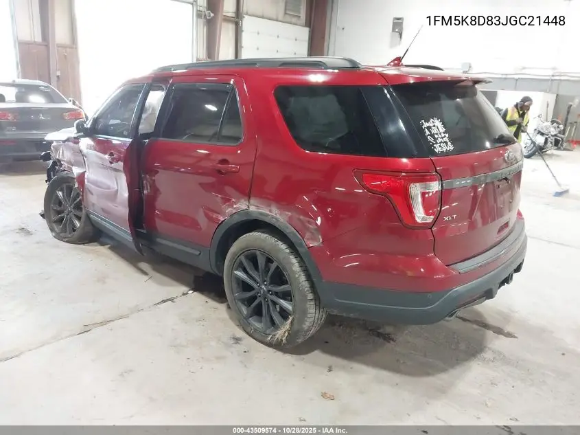 1FM5K8D83JGC21448 2018 Ford Explorer Xlt