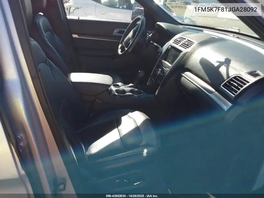 1FM5K7F81JGA28092 2018 Ford Explorer Limited