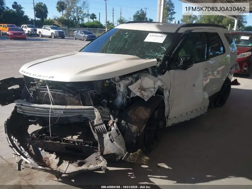 1FM5K7D83JGA30462 2018 Ford Explorer Xlt