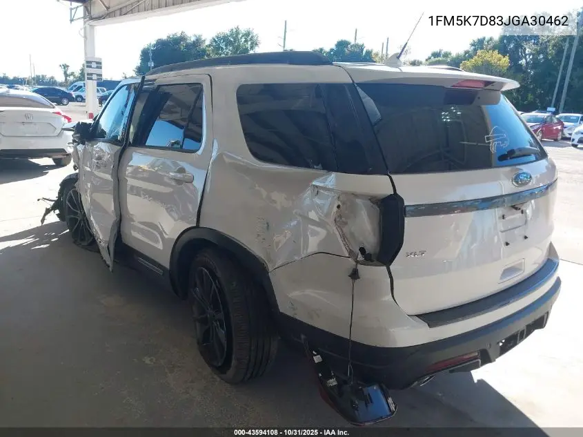 1FM5K7D83JGA30462 2018 Ford Explorer Xlt