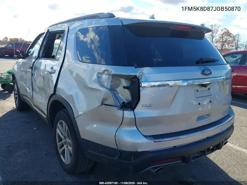 1FM5K8D87JGB50870 2018 Ford Explorer Xlt