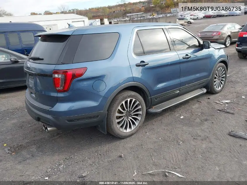 1FM5K8GT9JGA86735 2018 Ford Explorer Sport