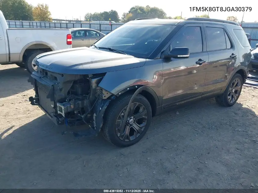 1FM5K8GT8JGA30379 2018 Ford Explorer Sport