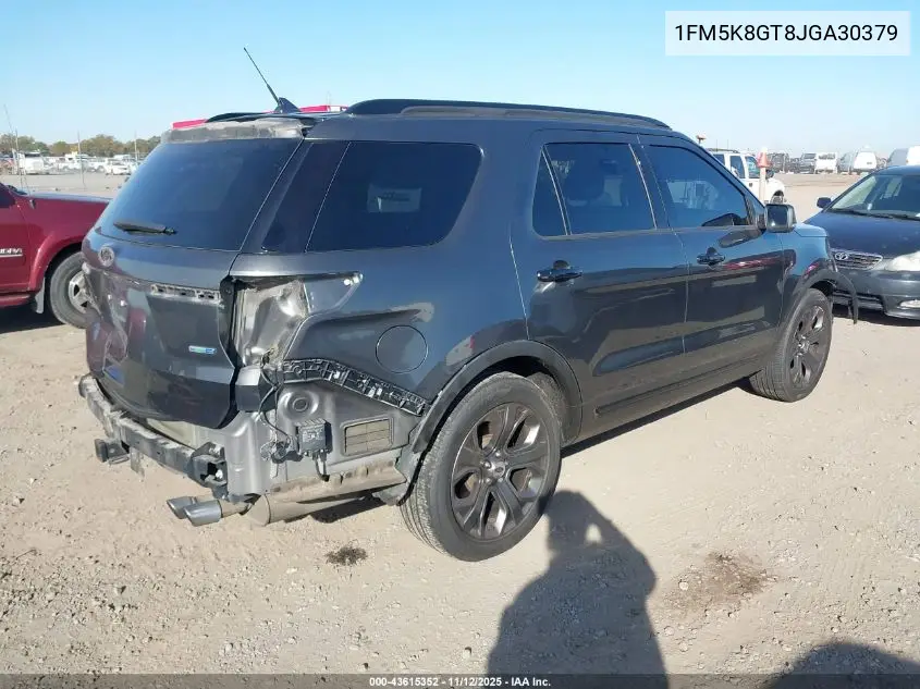 1FM5K8GT8JGA30379 2018 Ford Explorer Sport