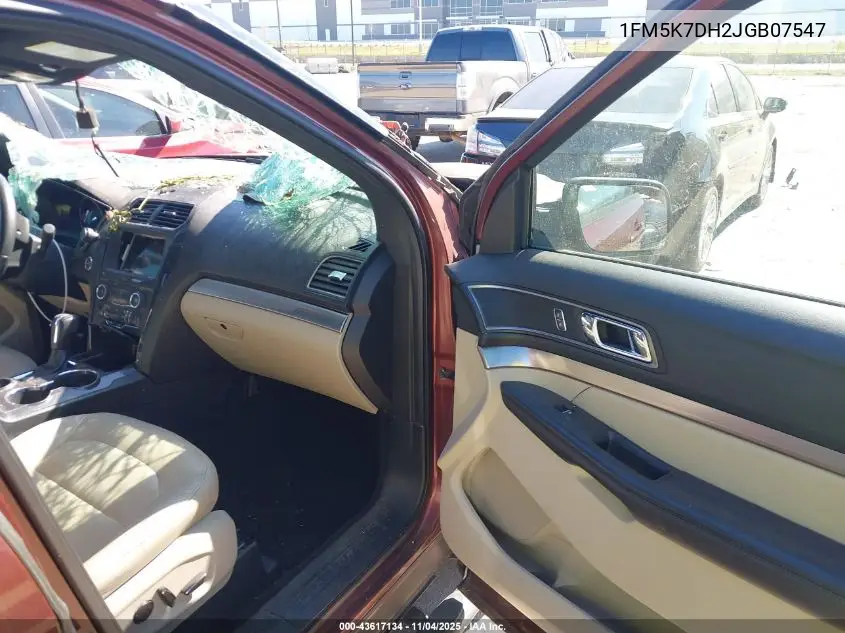 1FM5K7DH2JGB07547 2018 Ford Explorer Xlt
