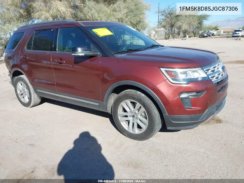 1FM5K8D85JGC87306 2018 Ford Explorer Xlt