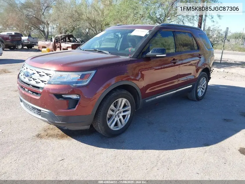 1FM5K8D85JGC87306 2018 Ford Explorer Xlt