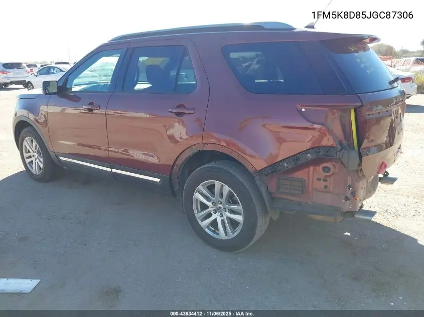 1FM5K8D85JGC87306 2018 Ford Explorer Xlt