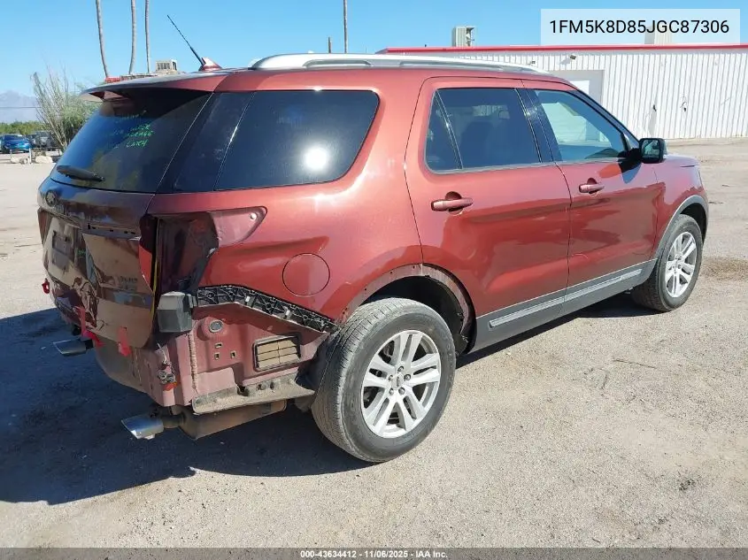 1FM5K8D85JGC87306 2018 Ford Explorer Xlt