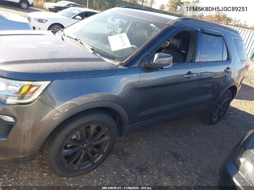 1FM5K8DH5JGC89251 2018 Ford Explorer Xlt