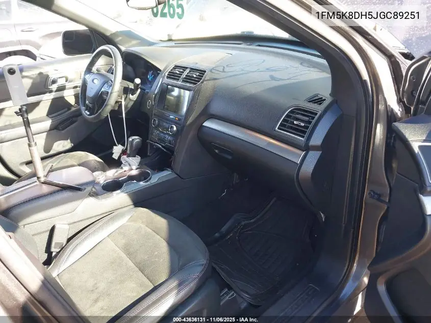 1FM5K8DH5JGC89251 2018 Ford Explorer Xlt