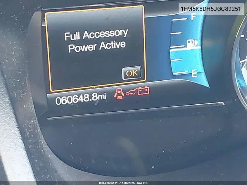 1FM5K8DH5JGC89251 2018 Ford Explorer Xlt