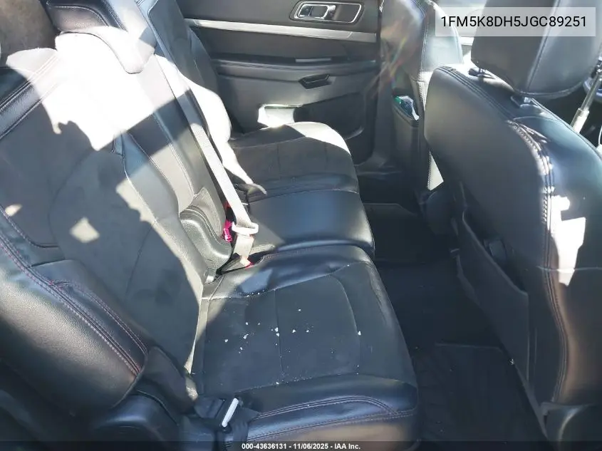 1FM5K8DH5JGC89251 2018 Ford Explorer Xlt