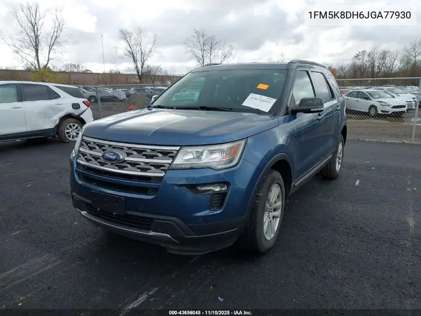 1FM5K8DH6JGA77930 2018 Ford Explorer Xlt