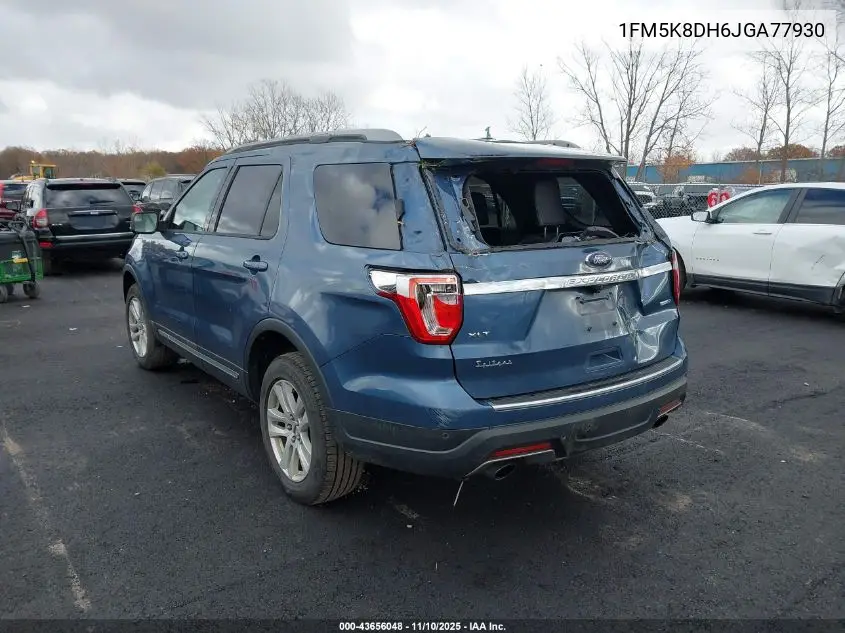 1FM5K8DH6JGA77930 2018 Ford Explorer Xlt