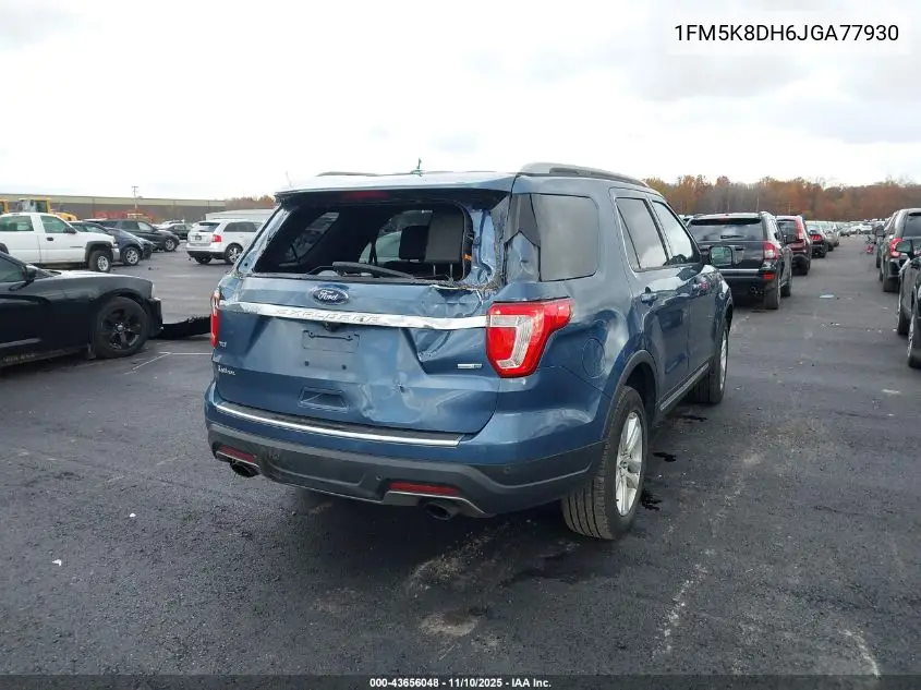 1FM5K8DH6JGA77930 2018 Ford Explorer Xlt