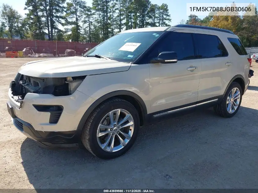1FM5K7D88JGB30606 2018 Ford Explorer Xlt