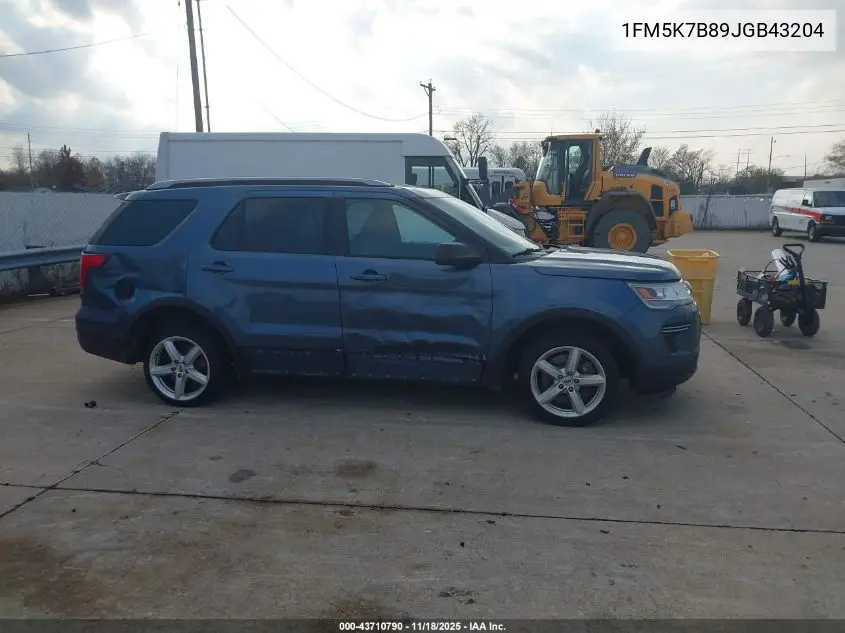 1FM5K7D89JGB43204 2018 Ford Explorer Xlt