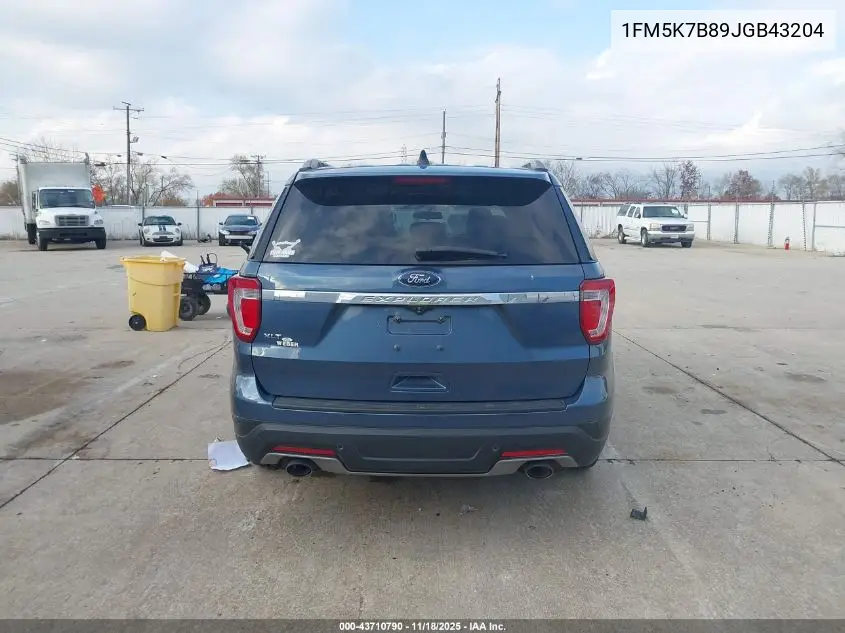 1FM5K7D89JGB43204 2018 Ford Explorer Xlt