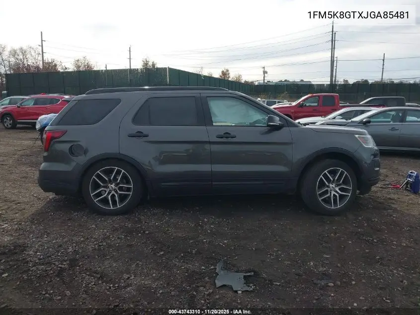 1FM5K8GTXJGA85481 2018 Ford Explorer Sport