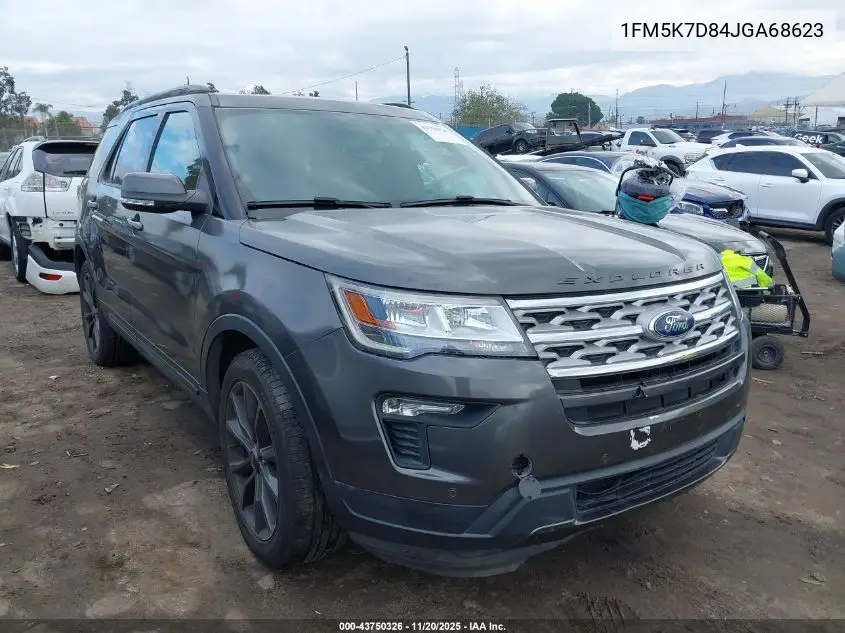 1FM5K7D84JGA68623 2018 Ford Explorer Xlt