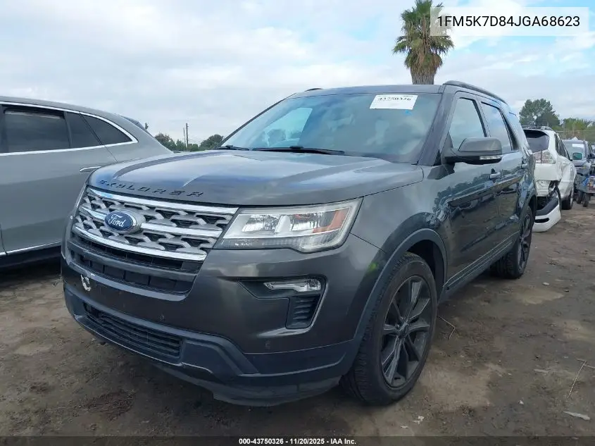 1FM5K7D84JGA68623 2018 Ford Explorer Xlt