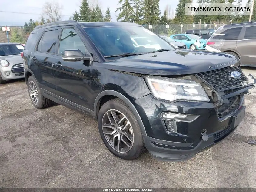 1FM5K8GTXJGC28686 2018 Ford Explorer Sport