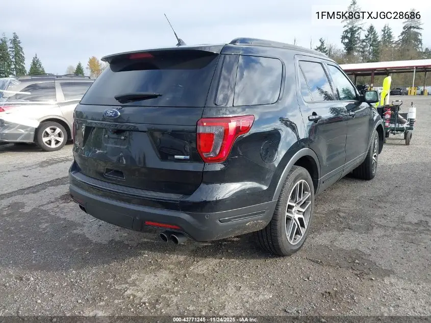 1FM5K8GTXJGC28686 2018 Ford Explorer Sport