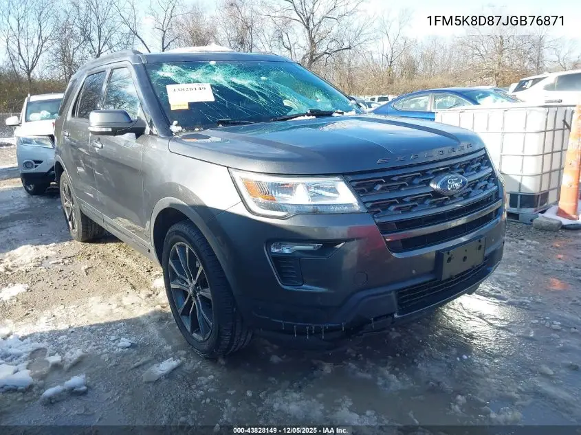 1FM5K8D87JGB76871 2018 Ford Explorer Xlt
