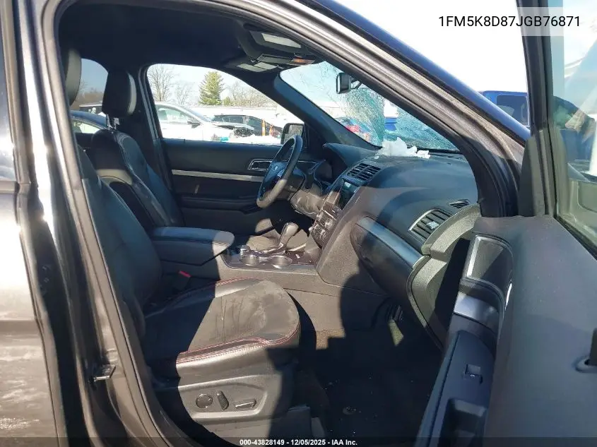1FM5K8D87JGB76871 2018 Ford Explorer Xlt