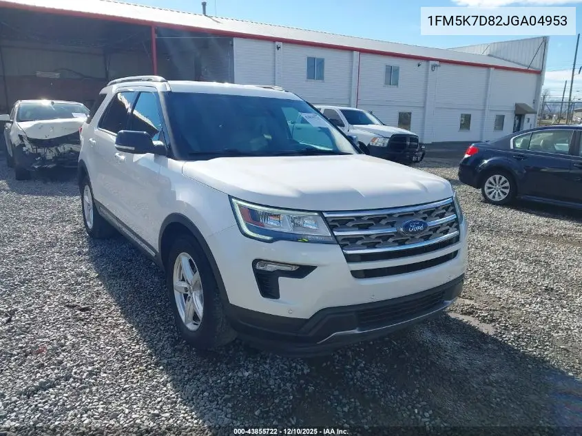 1FM5K7D82JGA04953 2018 Ford Explorer Xlt