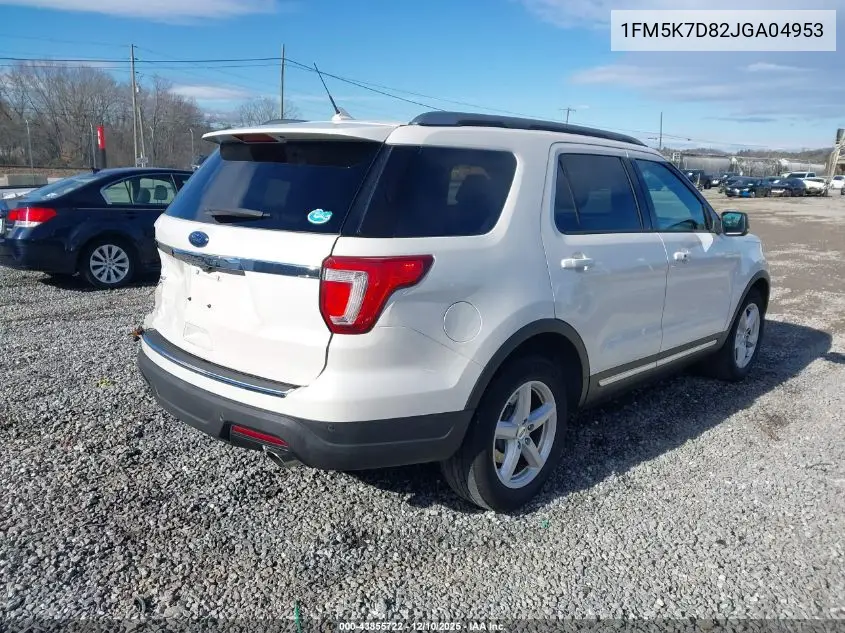 1FM5K7D82JGA04953 2018 Ford Explorer Xlt