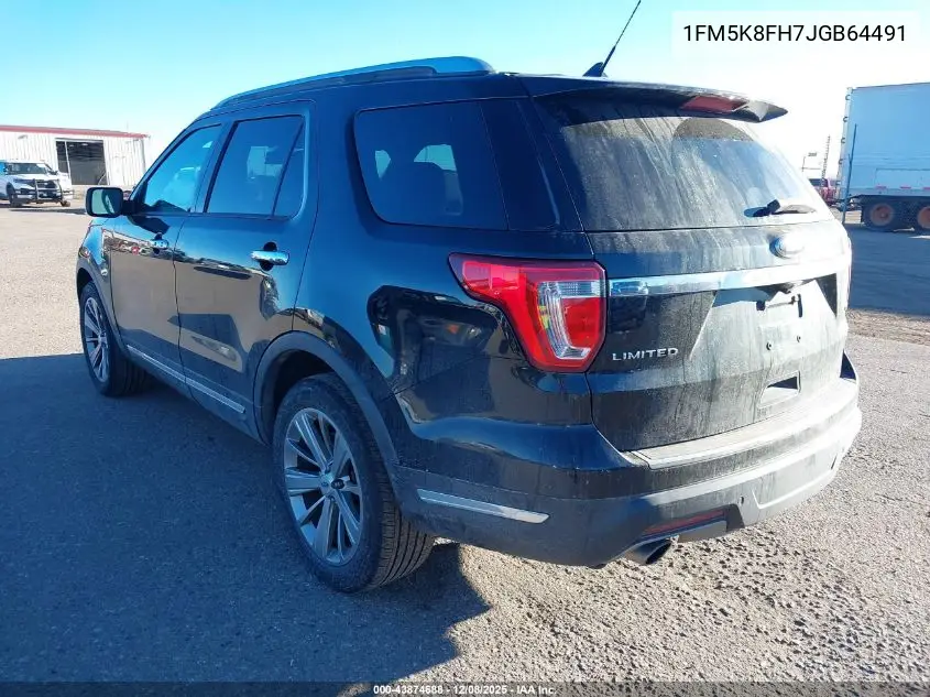 1FM5K8FH7JGB64491 2018 Ford Explorer Limited