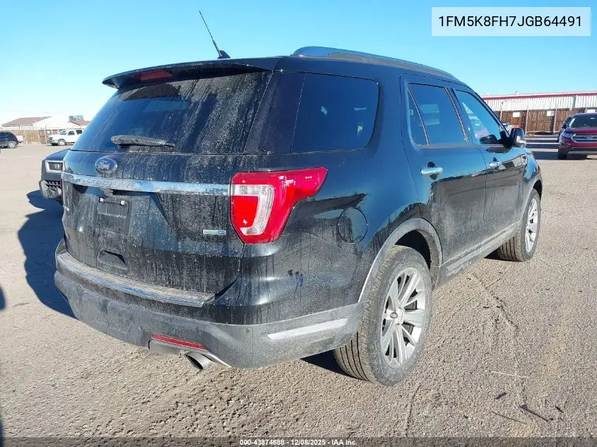 1FM5K8FH7JGB64491 2018 Ford Explorer Limited