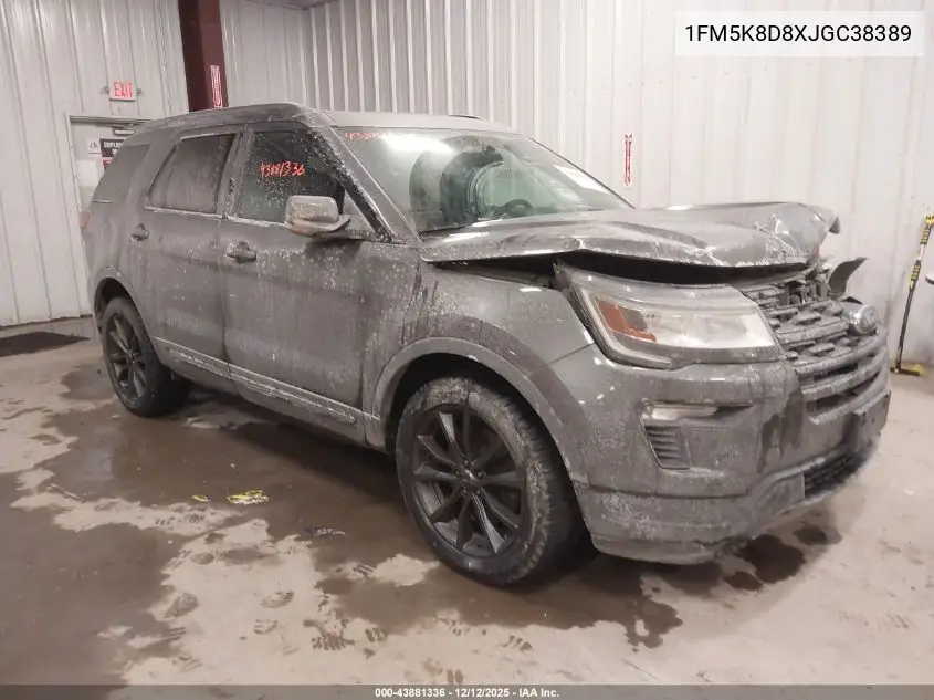 1FM5K8D8XJGC38389 2018 Ford Explorer Xlt