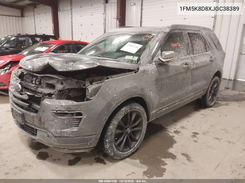 1FM5K8D8XJGC38389 2018 Ford Explorer Xlt