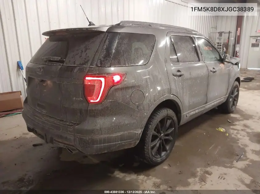 1FM5K8D8XJGC38389 2018 Ford Explorer Xlt
