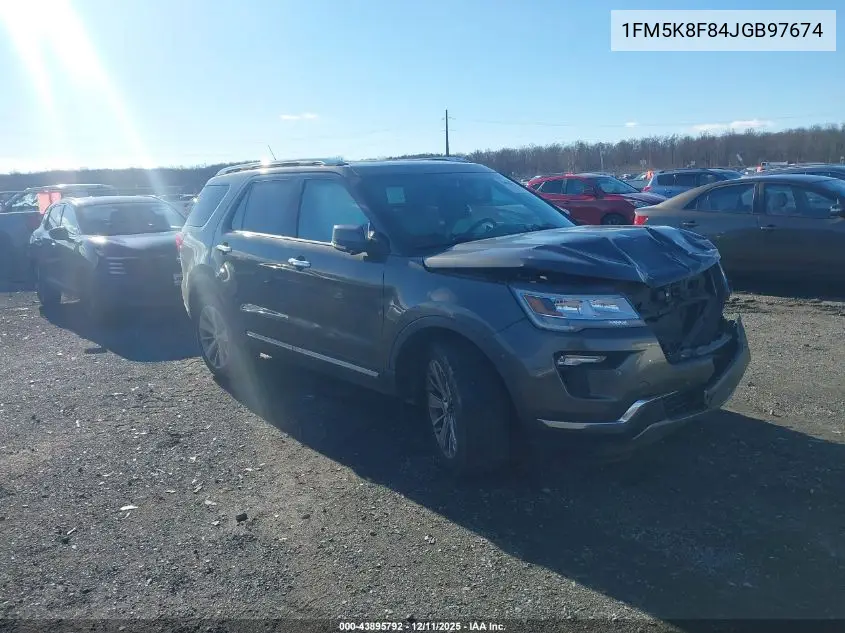 1FM5K8F84JGB97674 2018 Ford Explorer Limited