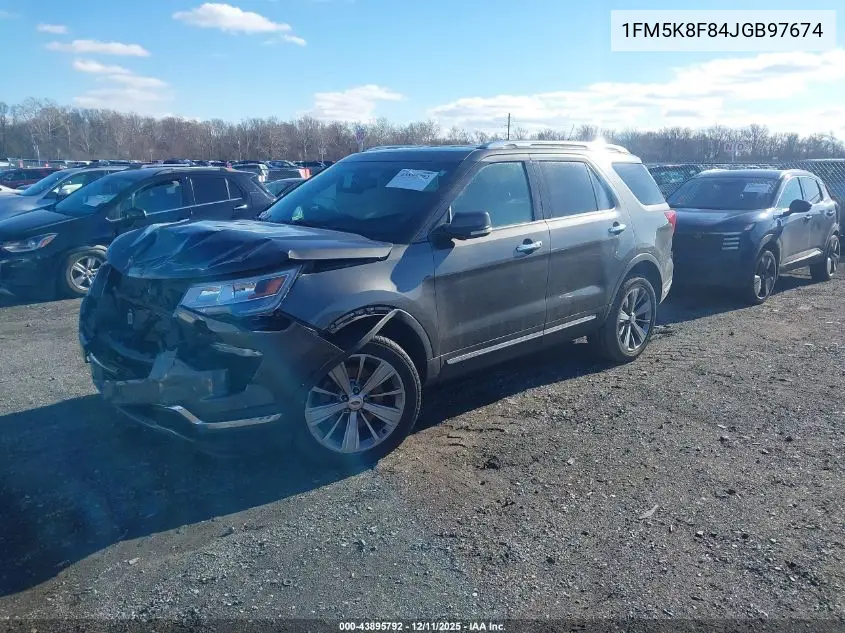 1FM5K8F84JGB97674 2018 Ford Explorer Limited