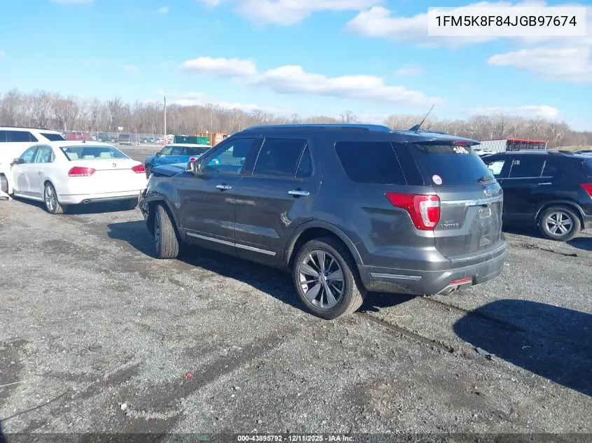 1FM5K8F84JGB97674 2018 Ford Explorer Limited
