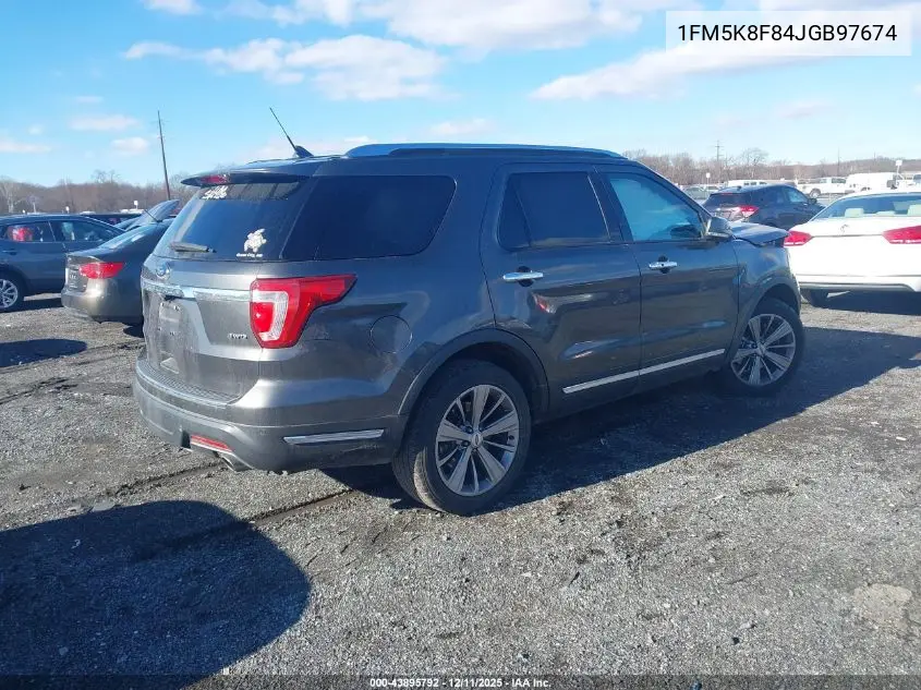 1FM5K8F84JGB97674 2018 Ford Explorer Limited