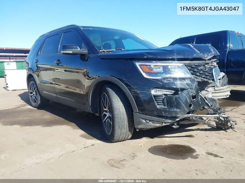 1FM5K8GT4JGA43047 2018 Ford Explorer Sport