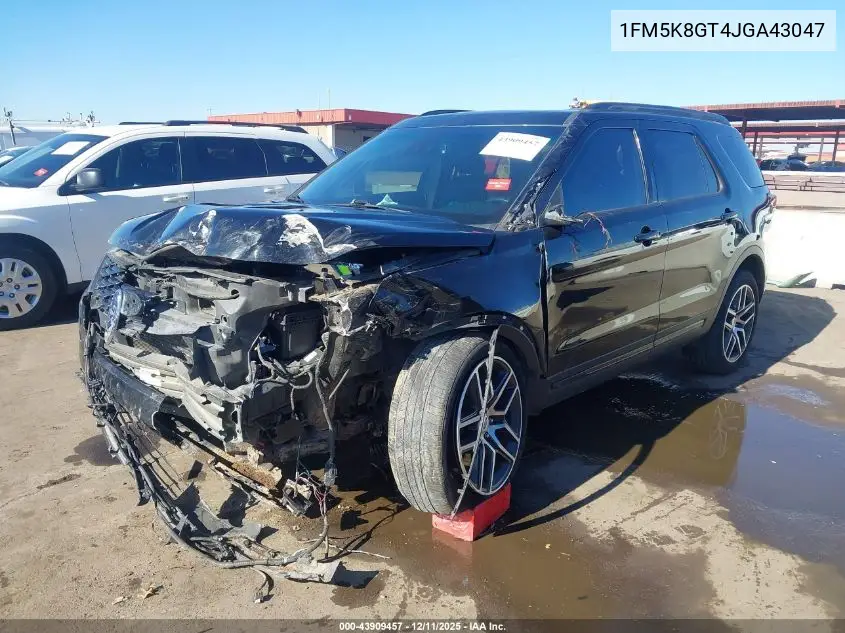 1FM5K8GT4JGA43047 2018 Ford Explorer Sport