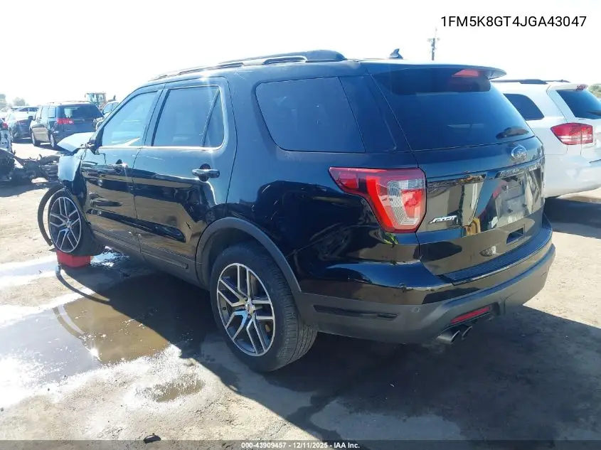 1FM5K8GT4JGA43047 2018 Ford Explorer Sport
