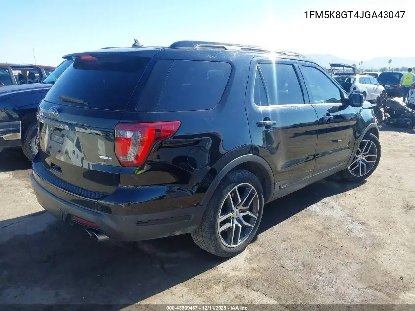 1FM5K8GT4JGA43047 2018 Ford Explorer Sport