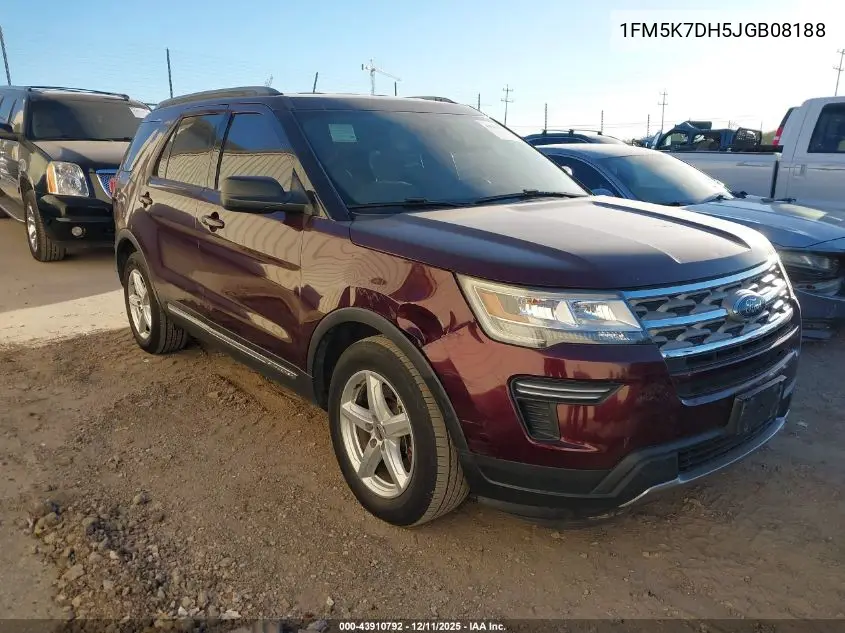 1FM5K7DH5JGB08188 2018 Ford Explorer Xlt