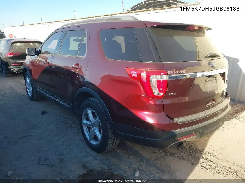 1FM5K7DH5JGB08188 2018 Ford Explorer Xlt